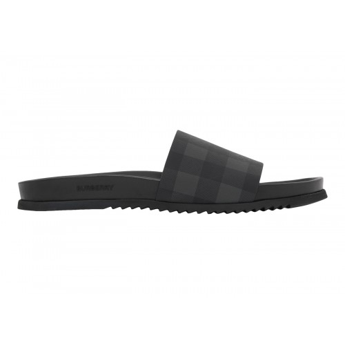 Кроссы Burberry Check Slide Cloud Grey Black - мужская сетка размеров
