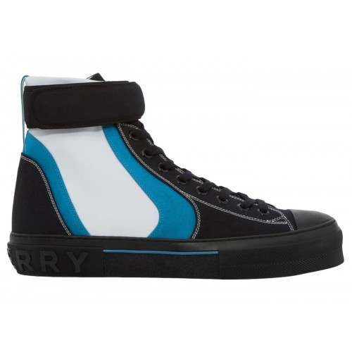 Кроссы Burberry Sub High-Top Laced-Up Trainer Black Blue White - мужская сетка размеров