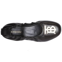 Женские Burberry TB Logo Plaque Ballerina Flat Black (W)