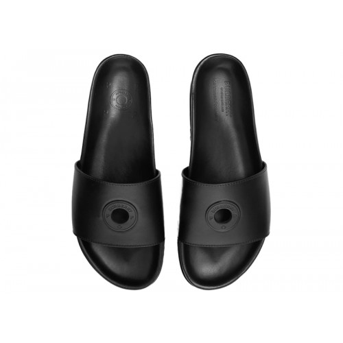 Burberry x Pop Trading Company Melroy Leather Slide Black - мужская сетка размеров