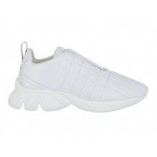 Женские Burberry Quilted Leather Sneaker White (W)