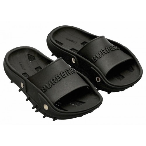 Burberry Bucklow Rubber Slide Black (W) - женская сетка размеров