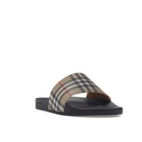 Шлепки Burberry Vintage Check Slides Archive Beige
