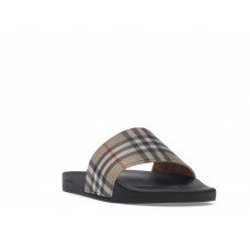 Шлепки Burberry Vintage Check Slides Archive Beige