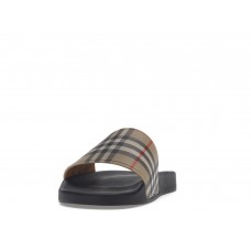 Шлепки Burberry Vintage Check Slides Archive Beige