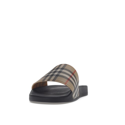 Кроссы Burberry Vintage Check Slides Archive Beige - мужская сетка размеров