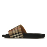 Женские кроссовки Burberry Check Print Slides Archive Beige (W)