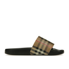Женские Burberry Check Print Slides Archive Beige (W)