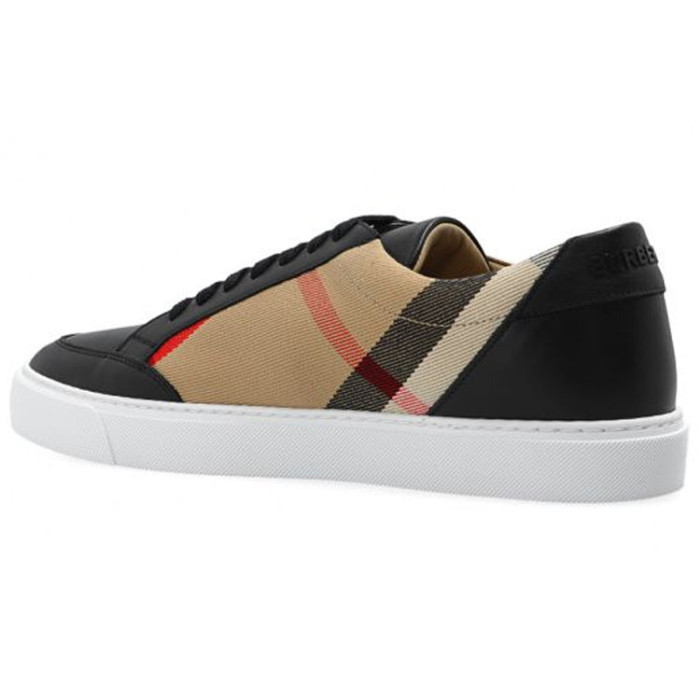 Burberry Leather Suede and House Check Sneakers Black Archive Beige Black White (W) - женская сетка размеров Burberry Leather Suede and House Check Sneakers Black Archive Beige Black White (W) - женская сетка размеров
