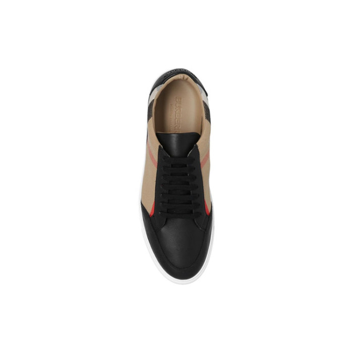 Burberry Leather Suede and House Check Sneakers Black Archive Beige Black White (W) - женская сетка размеров Burberry Leather Suede and House Check Sneakers Black Archive Beige Black White (W) - женская сетка размеров