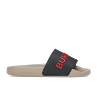 Женские Burberry Embossed Logo Slide Black Red Tan (W)