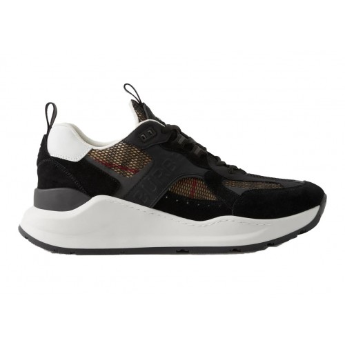 Кроссы Burberry Embossed Mesh Sneakers Black - мужская сетка размеров