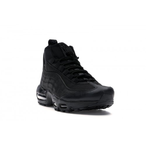 Кроссы Nike Air Max 95 Sneakerboot Triple Black - мужская сетка размеров