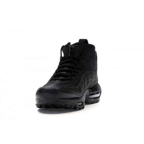 Кроссы Nike Air Max 95 Sneakerboot Triple Black - мужская сетка размеров