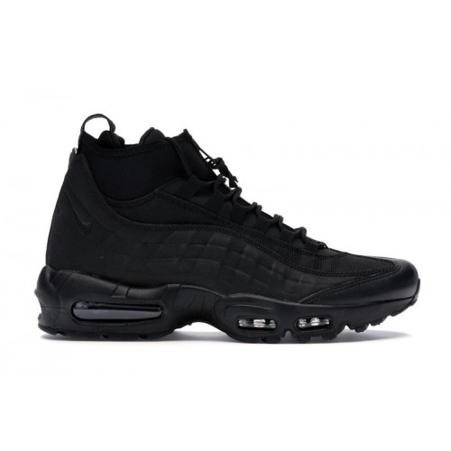 Кроссы Nike Air Max 95 Sneakerboot Triple Black - мужская сетка размеров