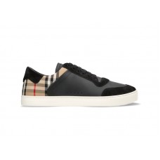 Burberry Stevie Check Sneakers Black Beige