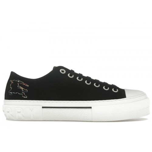 Burberry Jack Low Top Black Canvas - мужская сетка размеров