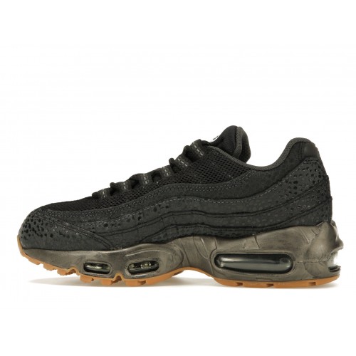 Кроссы Nike Air Max 95 Black Metallic Hematite (W) - женская сетка размеров