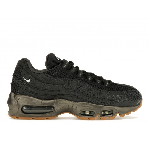 Кроссы Nike Air Max 95 Black Metallic Hematite (W) - женская сетка размеров