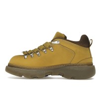 Burberry Lace Up Leather Ankle Boot Mustard Yellow