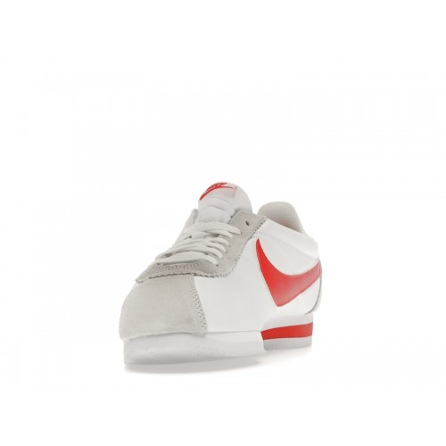 Кроссы Nike Classic Cortez Nylon White Habanero Red - мужская сетка размеров