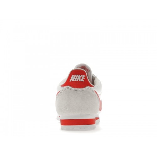 Кроссы Nike Classic Cortez Nylon White Habanero Red - мужская сетка размеров