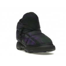Burberry Check Pillow Boot Black Purple