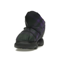 Burberry Check Pillow Boot Black Purple