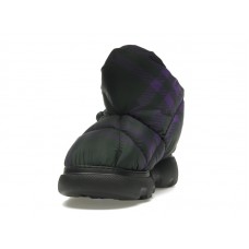 Burberry Check Pillow Boot Black Purple