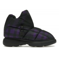 Burberry Check Pillow Boot Black Purple