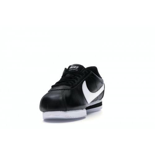 Кроссы Nike Classic Cortez Mini Swoosh Black White - мужская сетка размеров