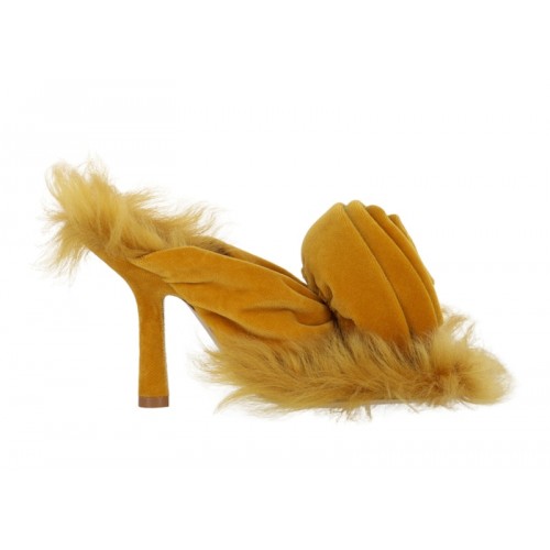 Burberry Step Rose Velvet Heeled Sandals Sulphur (W) - женская сетка размеров