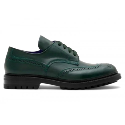 Burberry Trickers Leather Devon Brogues Green - мужская сетка размеров