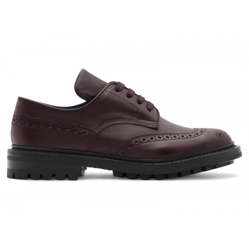 Burberry Trickers Leather Devon Brogues Aubergine - мужская сетка размеров