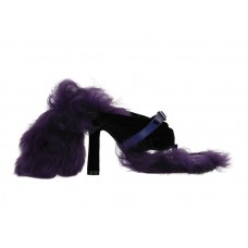 Женские Burberry Step Post Heel Sandals Black Purple (W)