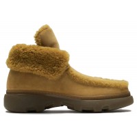 Burberry Shearling Embellished Suede Creeper Boot Yellow