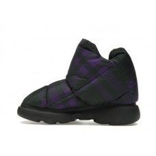 Женские Burberry Check Pillow Boot Black Purple (W)