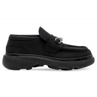 Женские Burberry Nubuck Creeper Clamp Loafers Black (W)