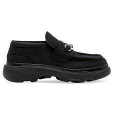 Женские Burberry Nubuck Creeper Clamp Loafers Black (W)