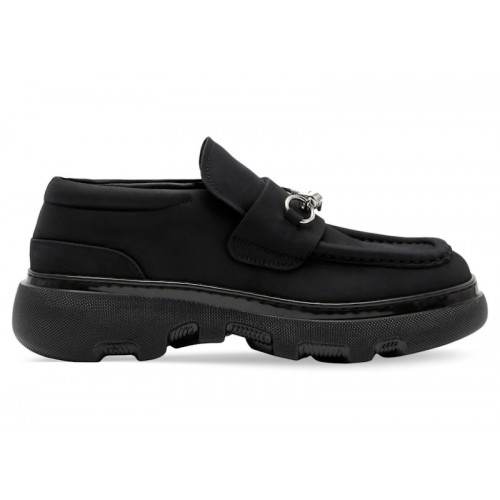 Burberry Nubuck Creeper Clamp Loafers Black (W) - женская сетка размеров