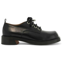 Alexander McQueen Lace-up Leather Derby Shoes Black