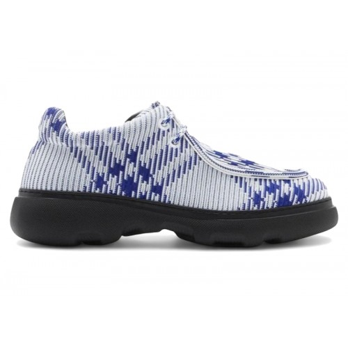Burberry Creeper Lace-up Ekd Check Print Blue White - мужская сетка размеров