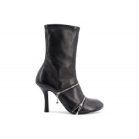 Женские Burberry Peep Zip-Detailed Ankle Boots Black (W)