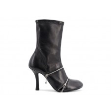 Женские Burberry Peep Zip-Detailed Ankle Boots Black (W)