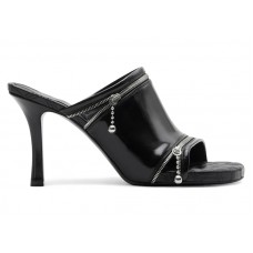 Женские Burberry Peep 85mm Leather Sandals Black (W)