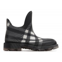 Женские Burberry Marsh Checked Ankle Boots Black White (W)
