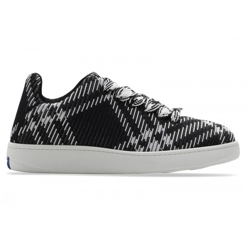 Burberry Check Knit Box Sneaker Black White - мужская сетка размеров