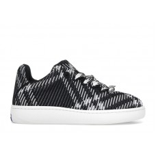 Женские Burberry Check Knit Box Sneaker Black White (W)