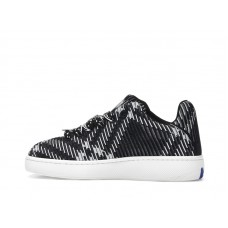 Женские Burberry Check Knit Box Sneaker Black White (W)