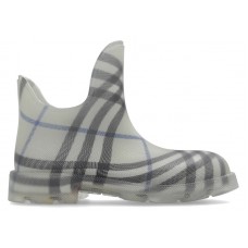 Burberry Marsh Checked Ankle Boots Grey Blue